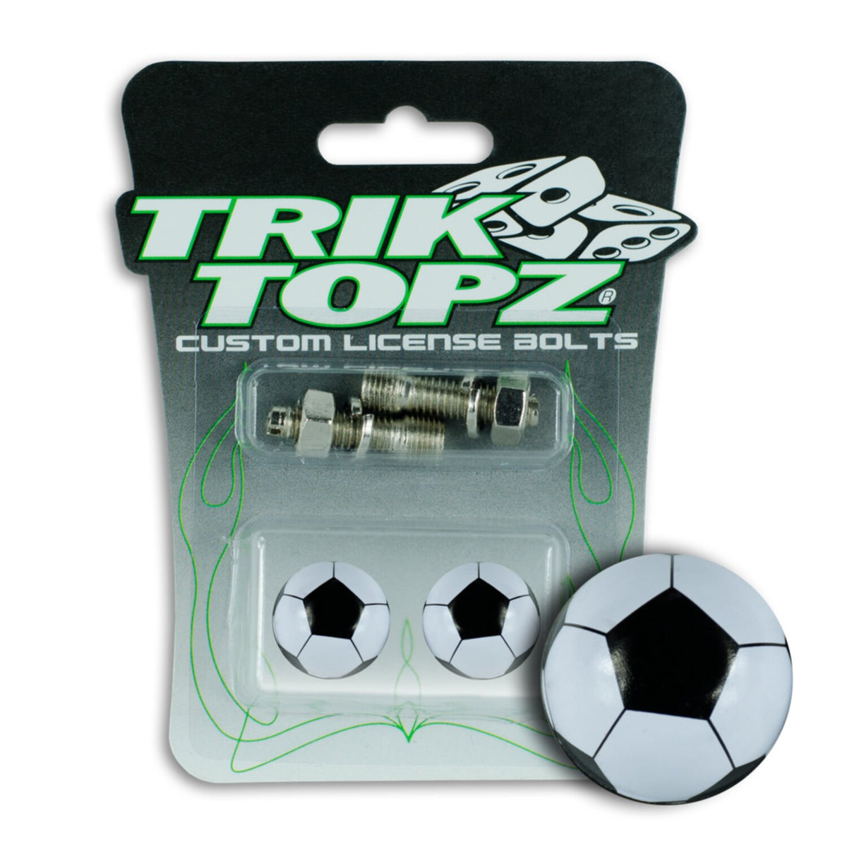 Trik Topz Soccer Ball license plate mounts - Black