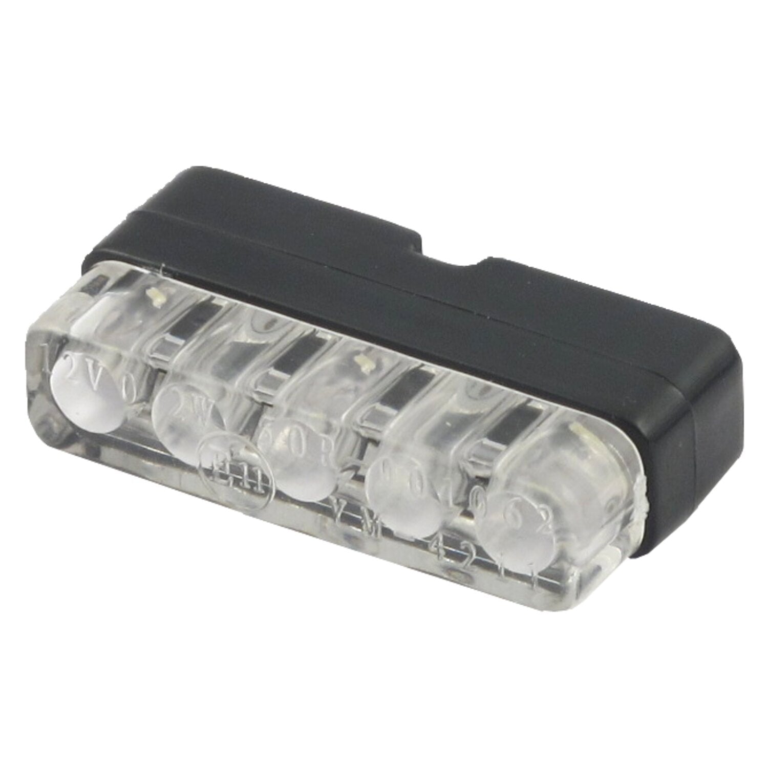 MCS Mini LED license plate light black with bracket - ECE appr