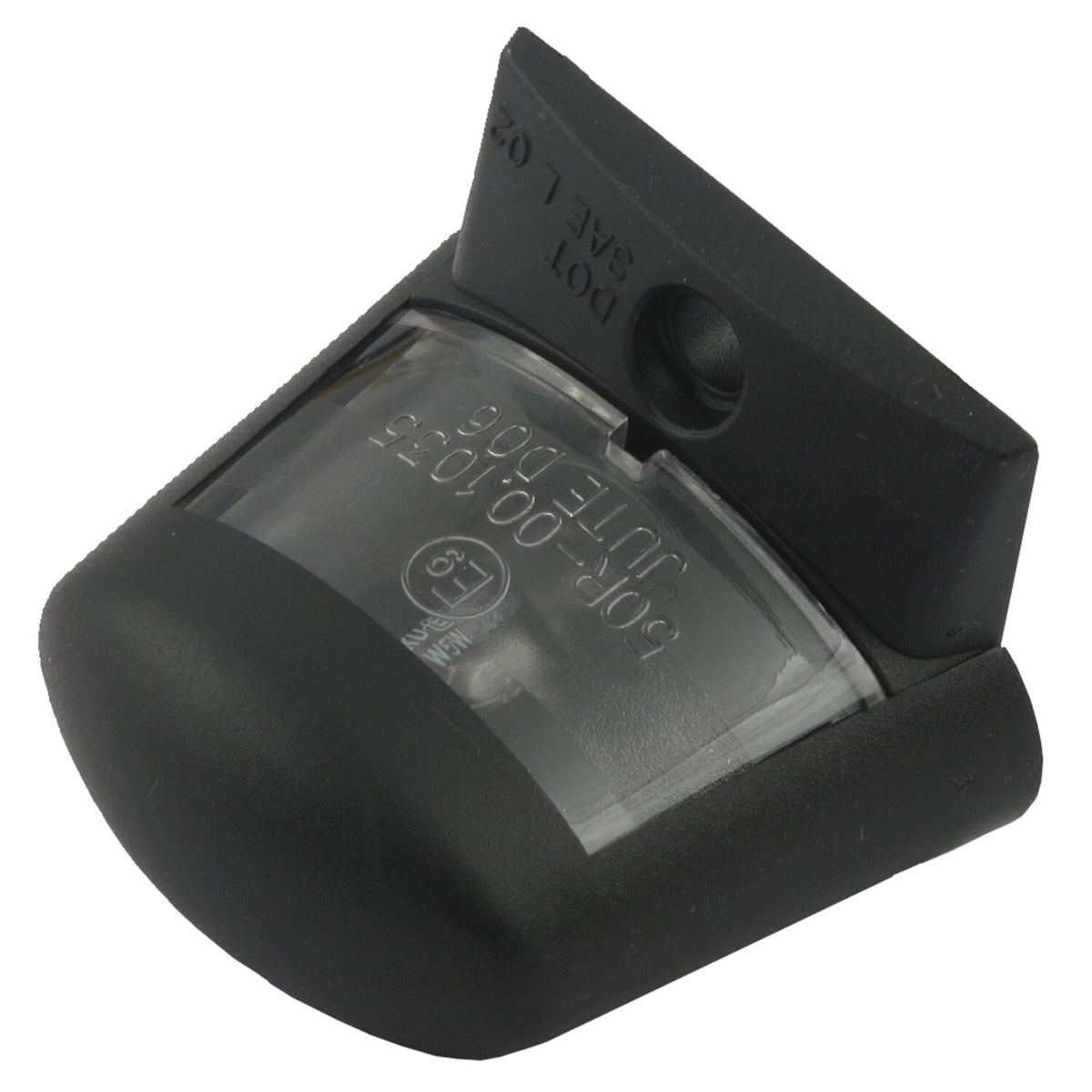 MCS License plate light oval black - ECE appr
