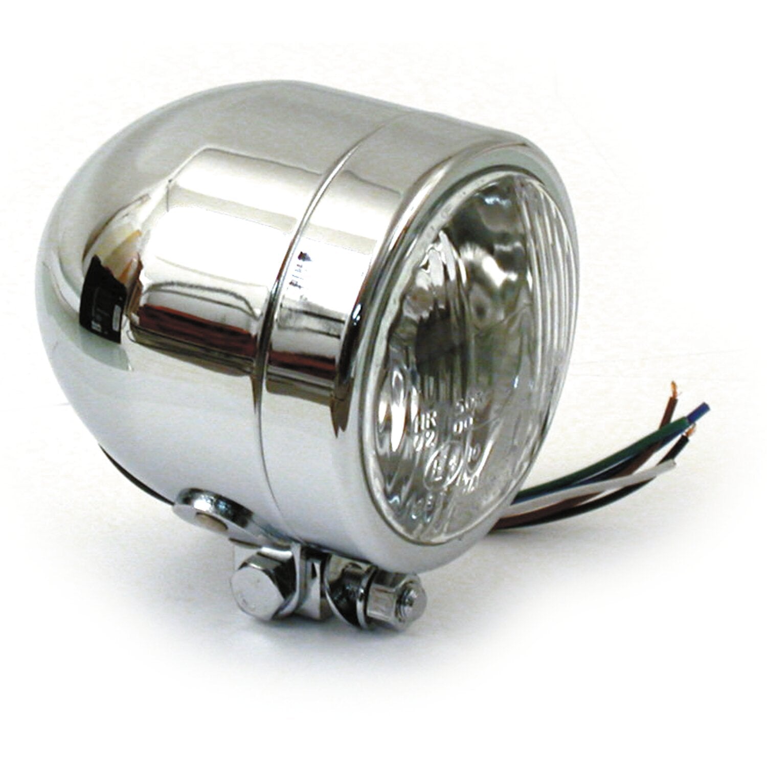 MCS Single 4" H7 headlamp - low beam - Chrome