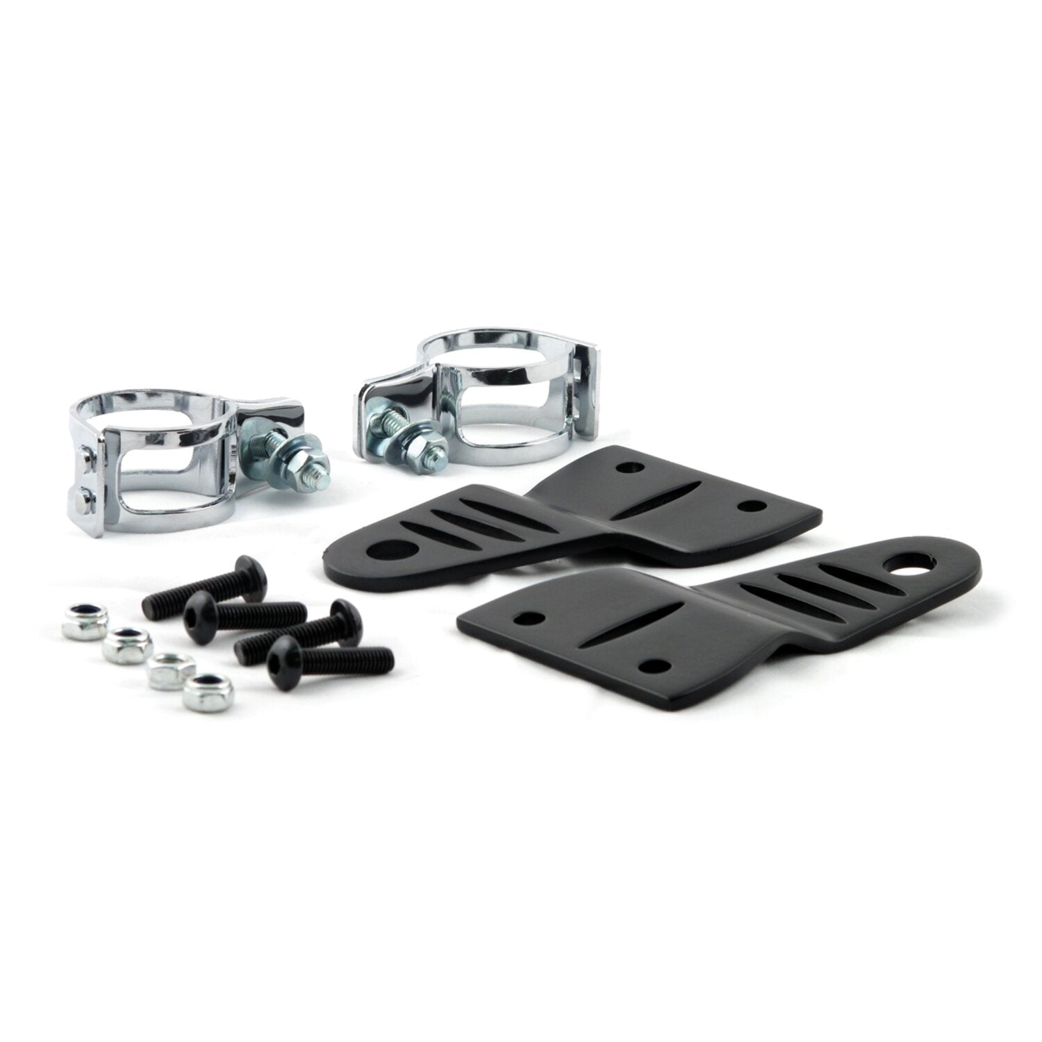 MCS Striker slotted side mount headlamp bracket assembly - Black