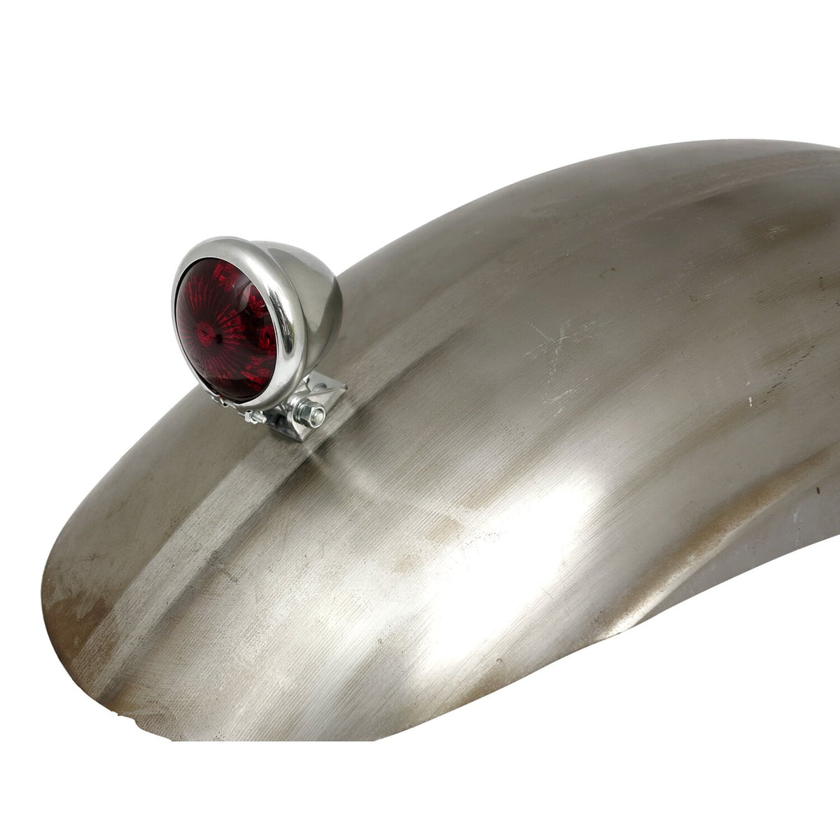 MCS Bates style LED taillight - Chrome - Red lens
