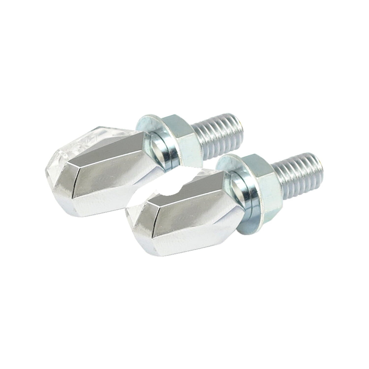 MCS Tiny LED turn signals - Chrome clear lens
