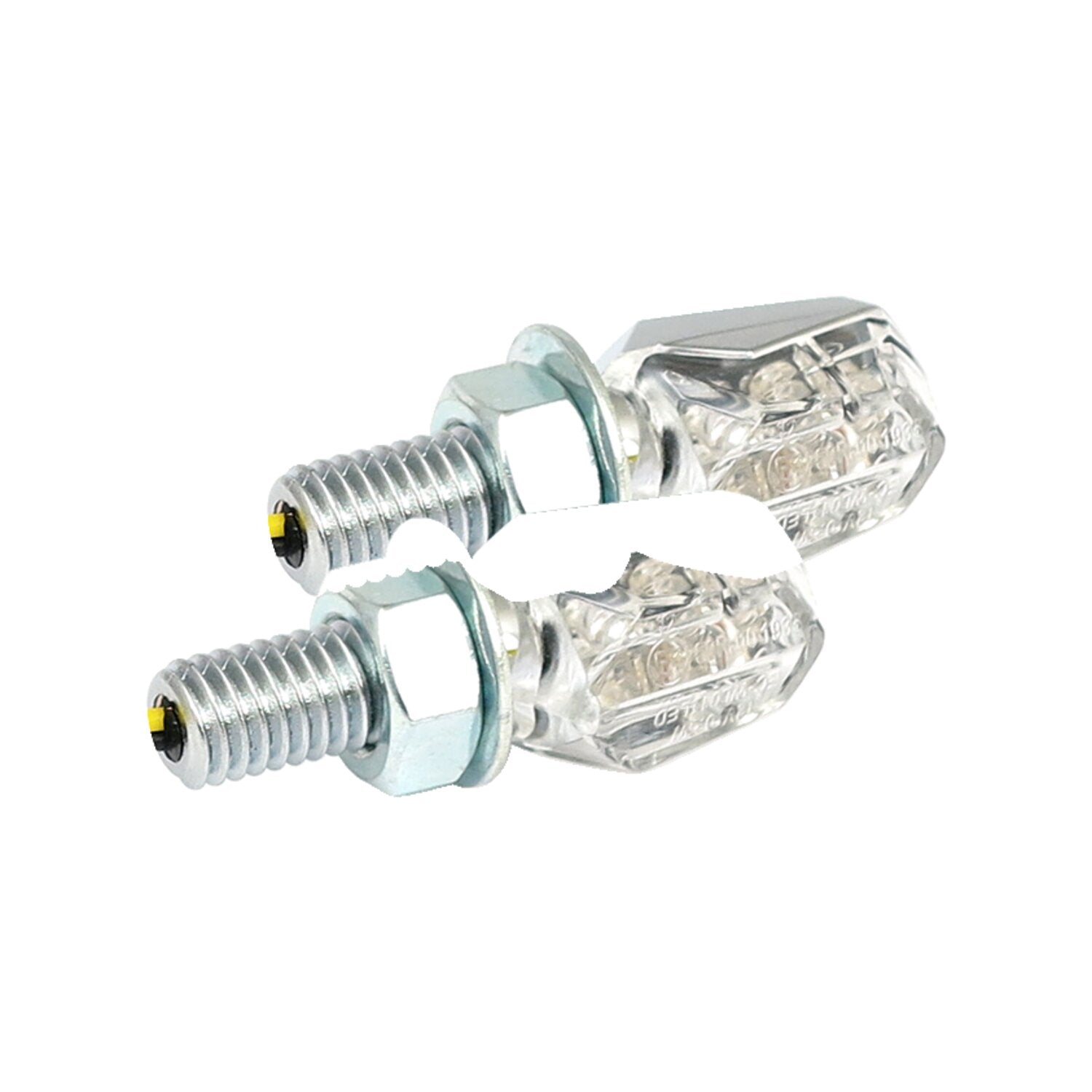 MCS Tiny LED turn signals - Chrome clear lens