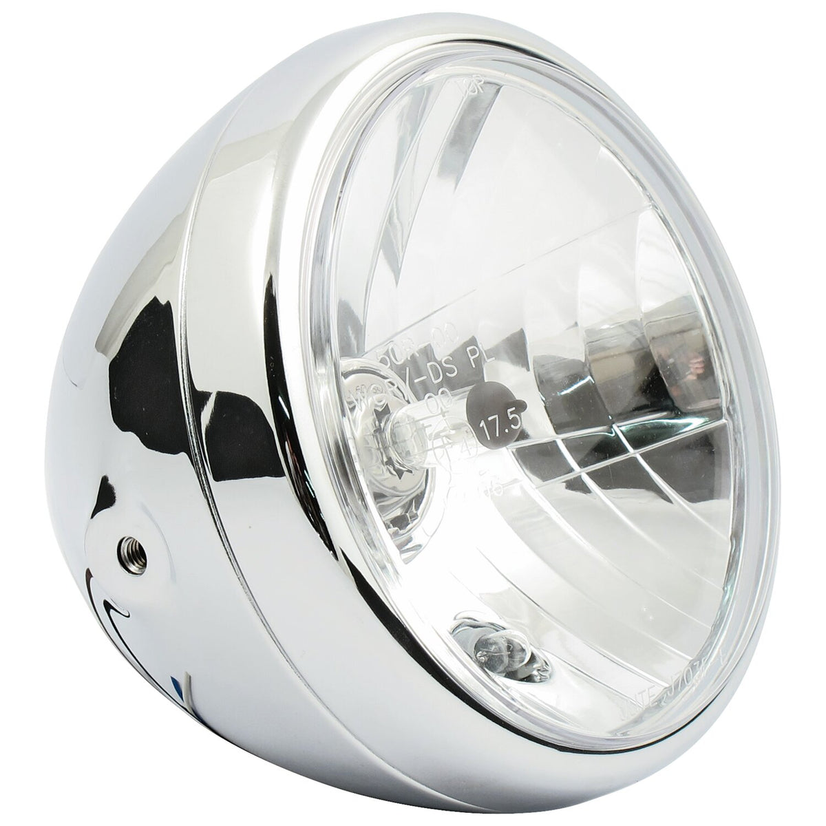 MCS Reno 7" H4 headlamp - no halo ring - Chrome