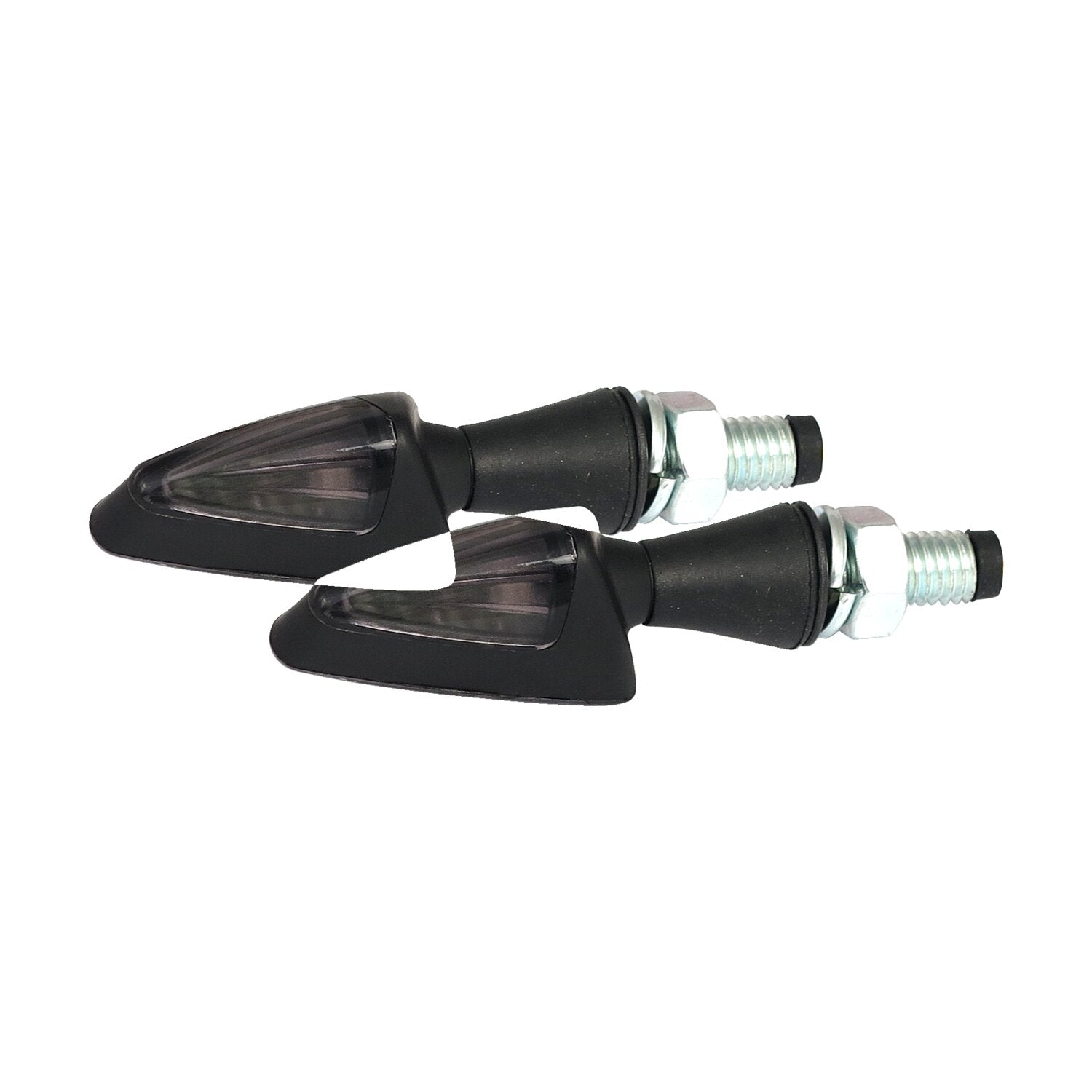 MCS Black peak LED turn signals - Black - Smoke lens