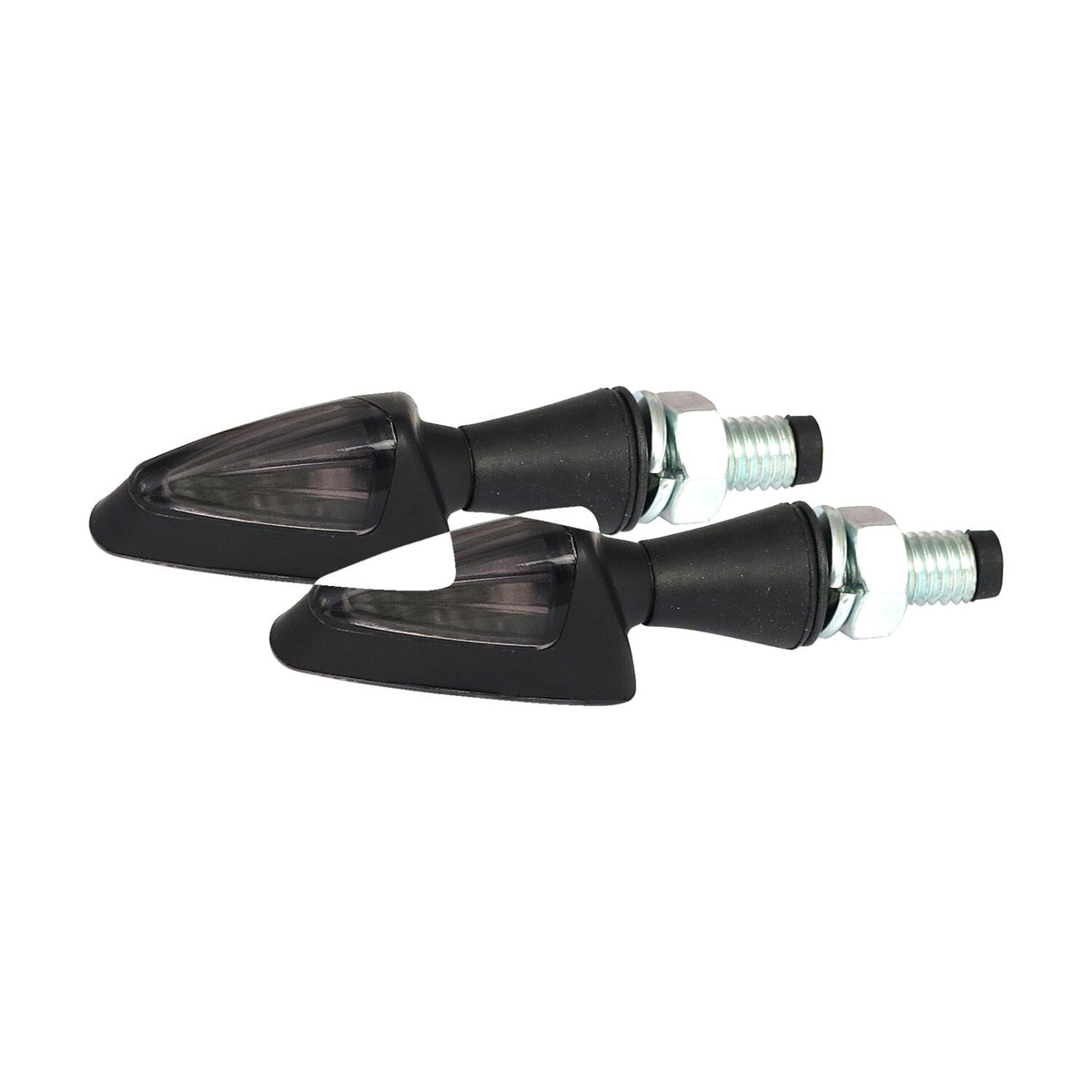 MCS Black peak LED turn signals - Black - Smoke lens
