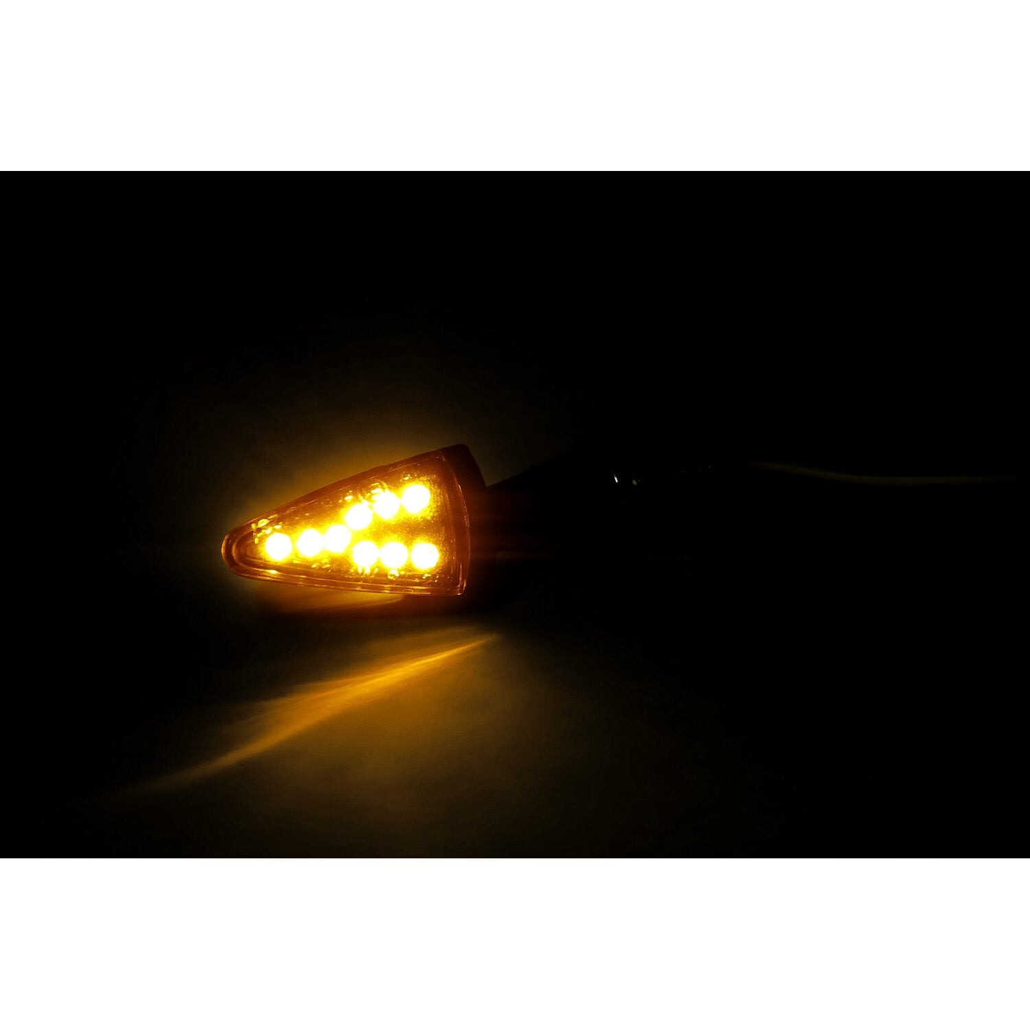 MCS Black peak LED turn signals - Black - Smoke lens