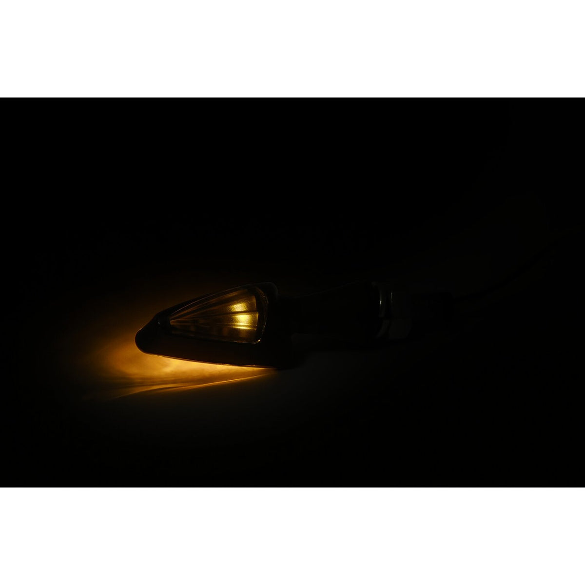 MCS Black peak LED turn signals - Black - Smoke lens