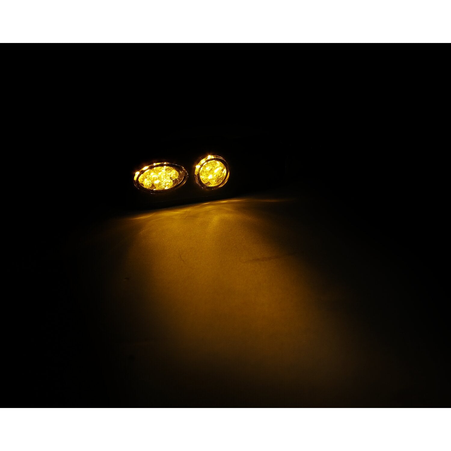 MCS Cluster LED turn signals - Black - Clear lens