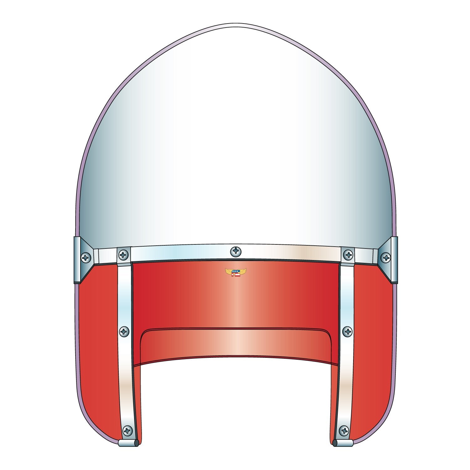 National Cycle 'Peaked' Beaded Heavy Duty™ Windshield - Red