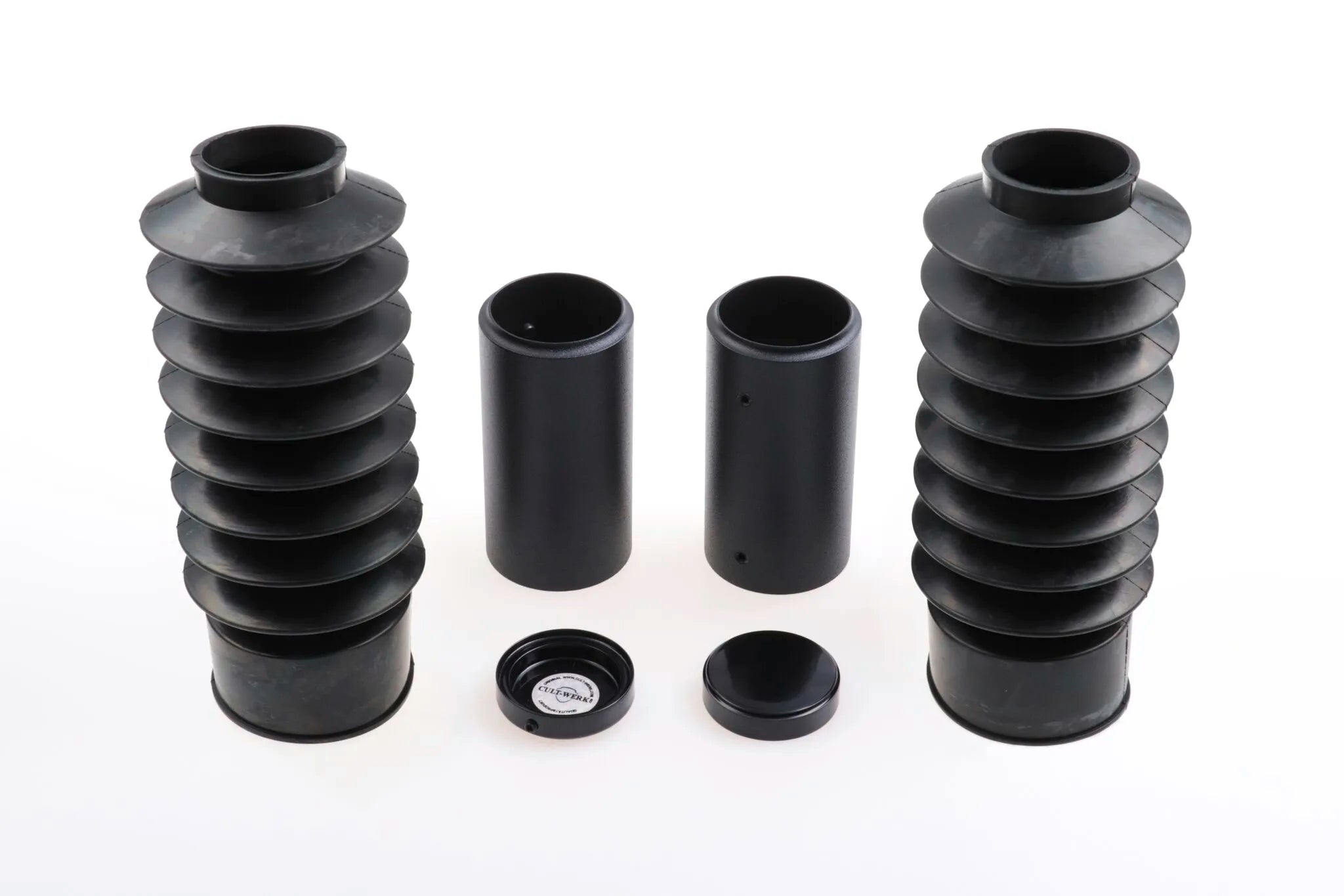 Cult Werk Fork Covers In Black Aluminum