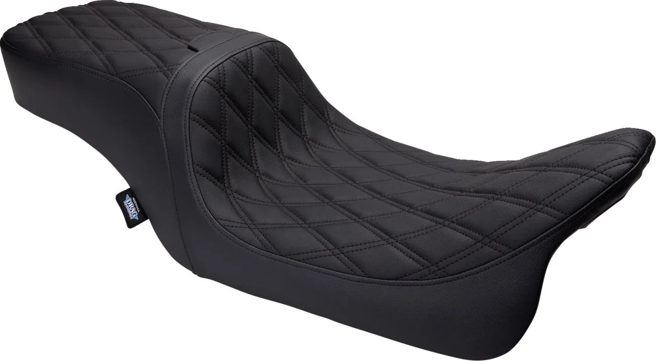 Drag Specialties Performance Predator 2-up Seat - For Harley Davidson