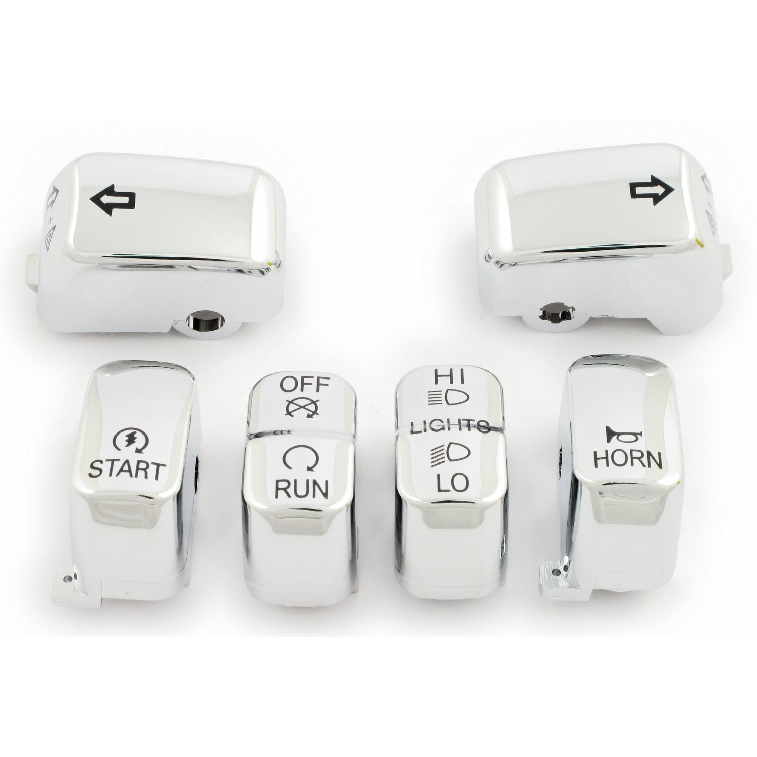 MCS Handlebar switch cap kit chrome