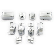 MCS Handlebar switch cap kit chrome