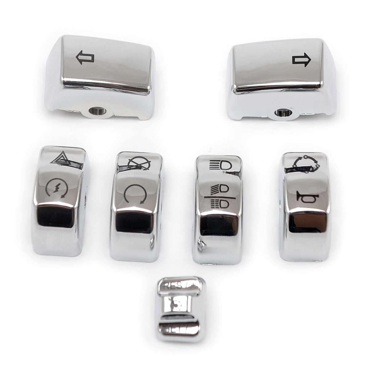 MCS Handlebar switch cap kit - Chrome