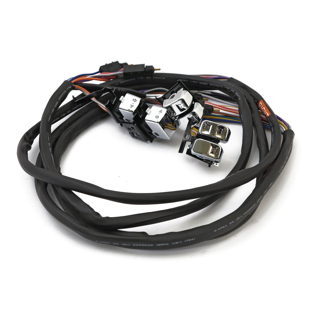 MCS Handlebar switch & wiring kit - Cruise - Chrome