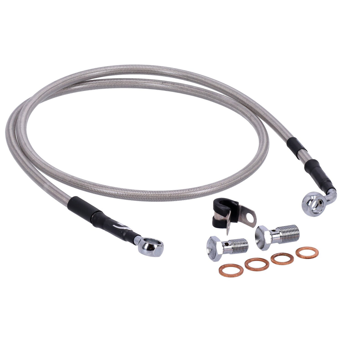 MCS by Goodridge brake line front stainless clear coated