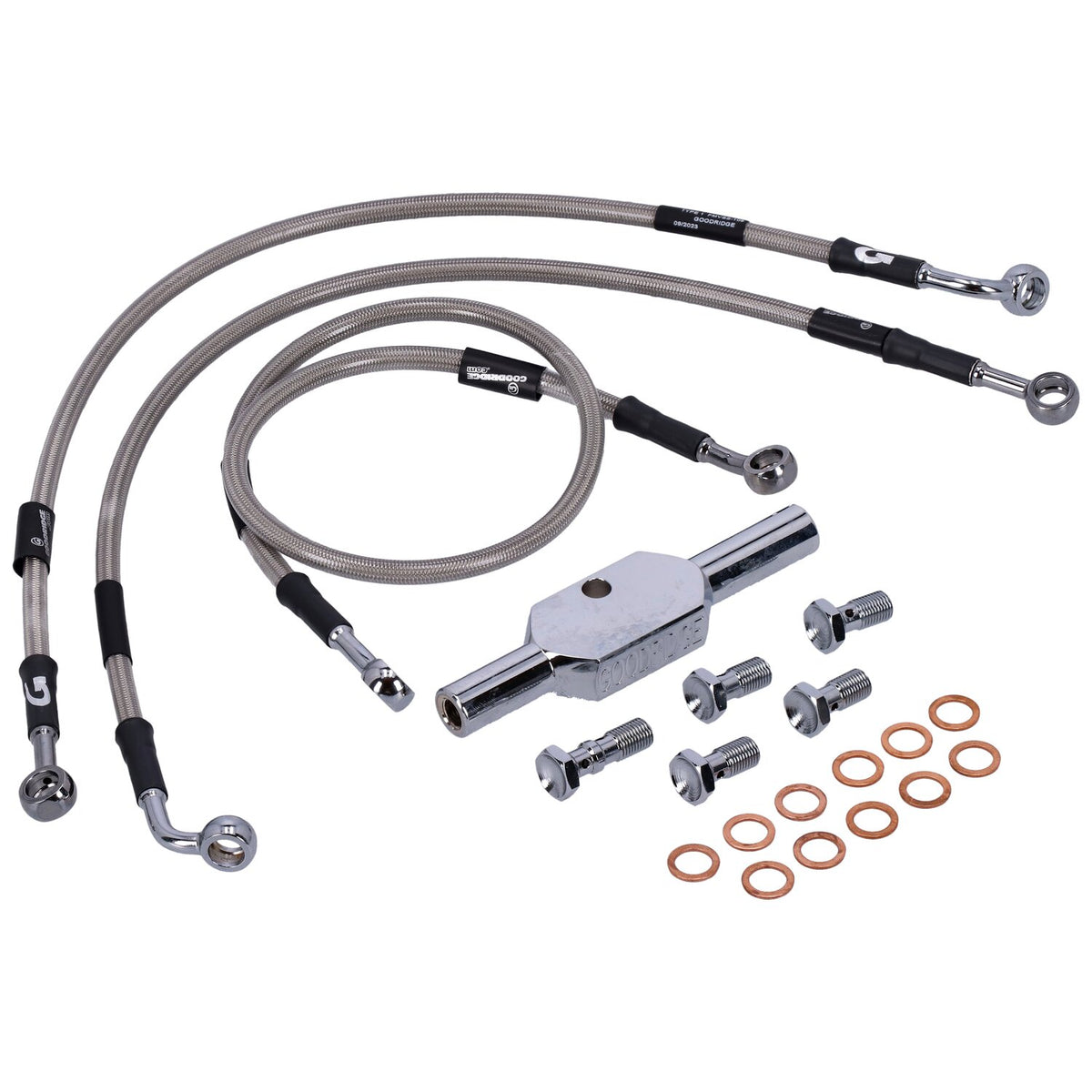 MCS by Goodridge brake line front stainless clear coated