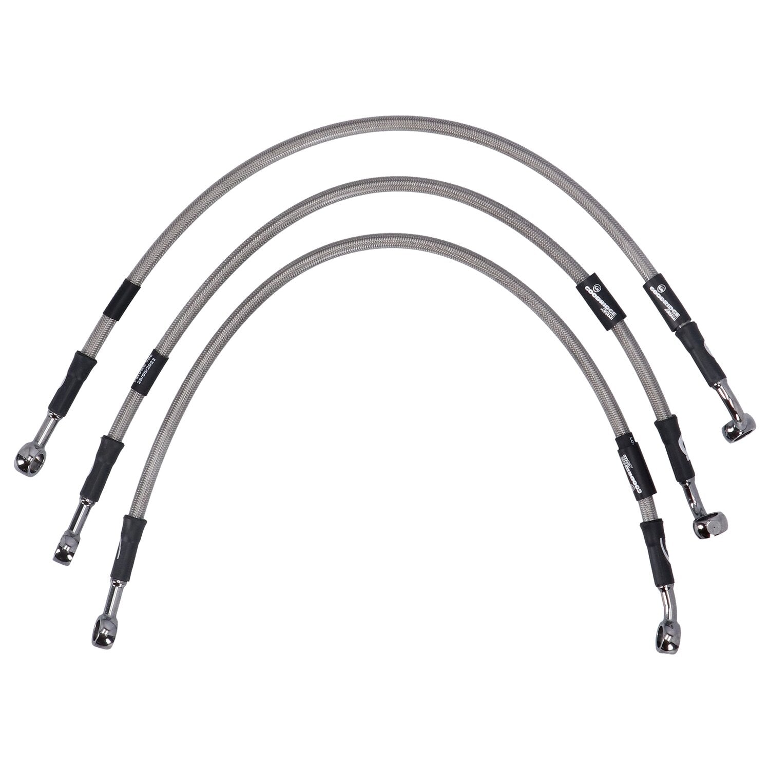 MCS by Goodridge brake line front stainless clear coated
