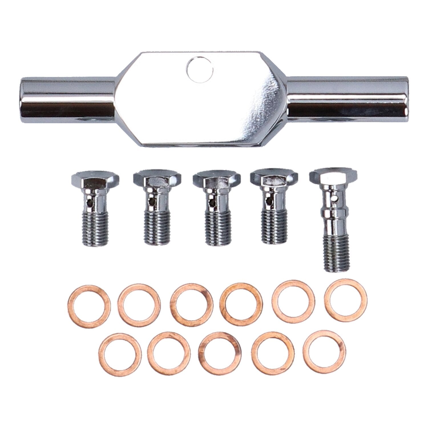 MCS by Goodridge brake line front stainless clear coated