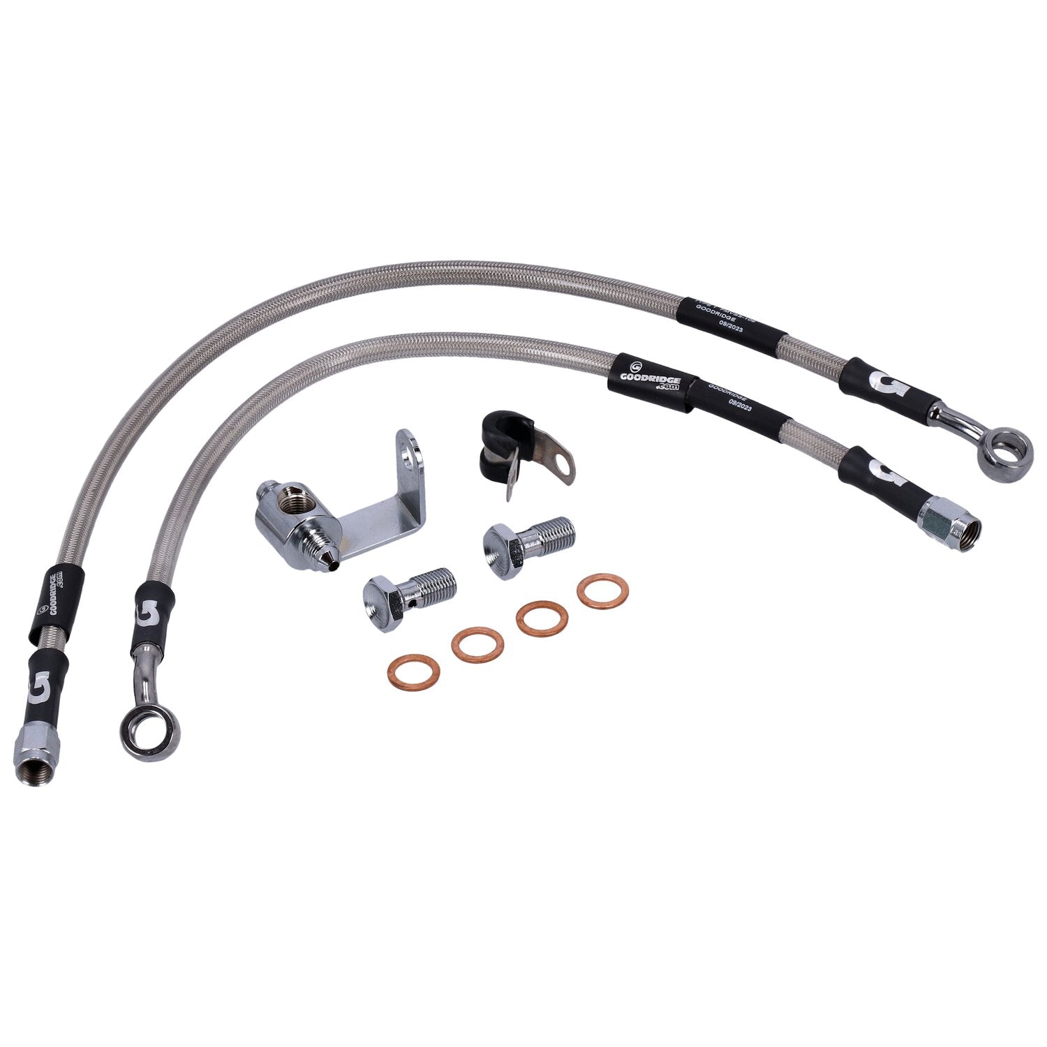 MCS by Goodridge brake line rear stainless clear coated