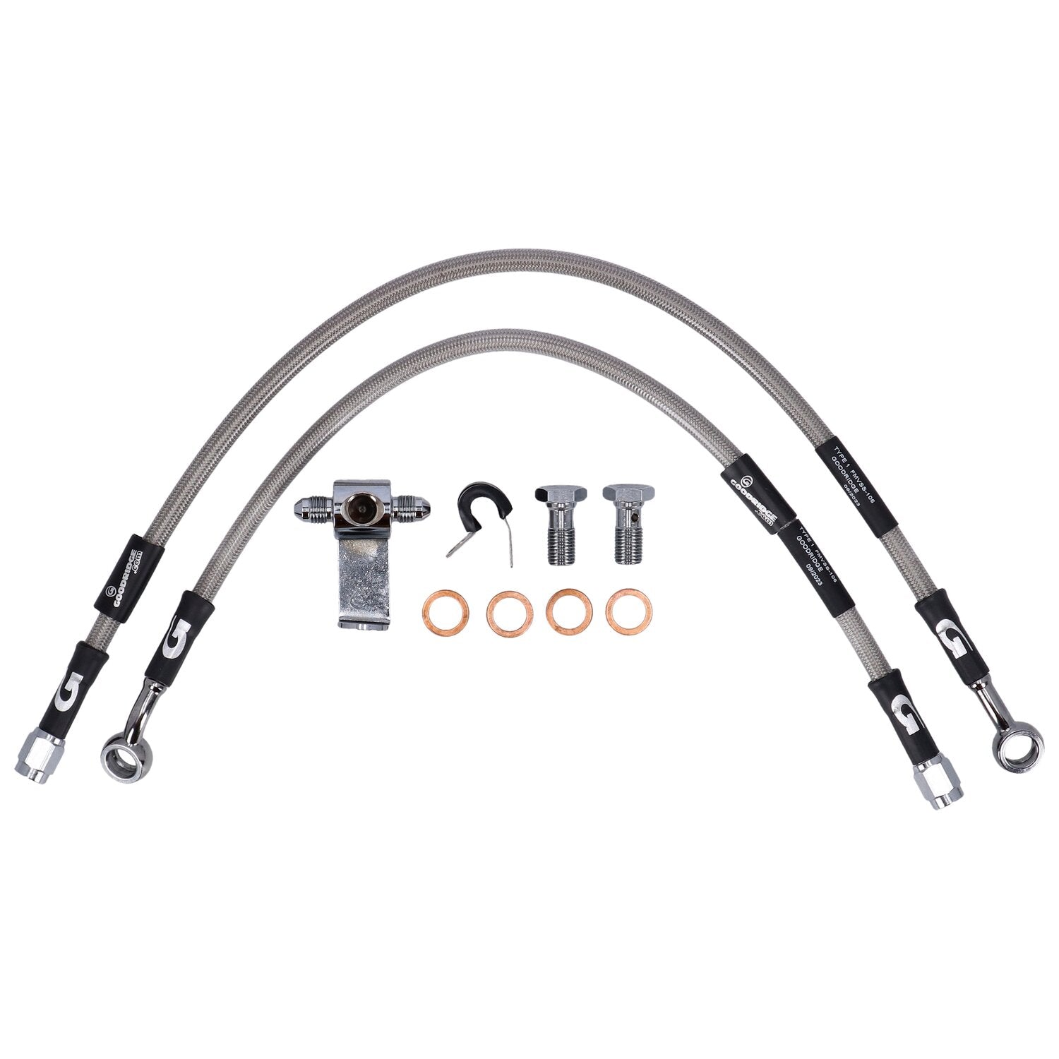 MCS by Goodridge brake line rear stainless clear coated