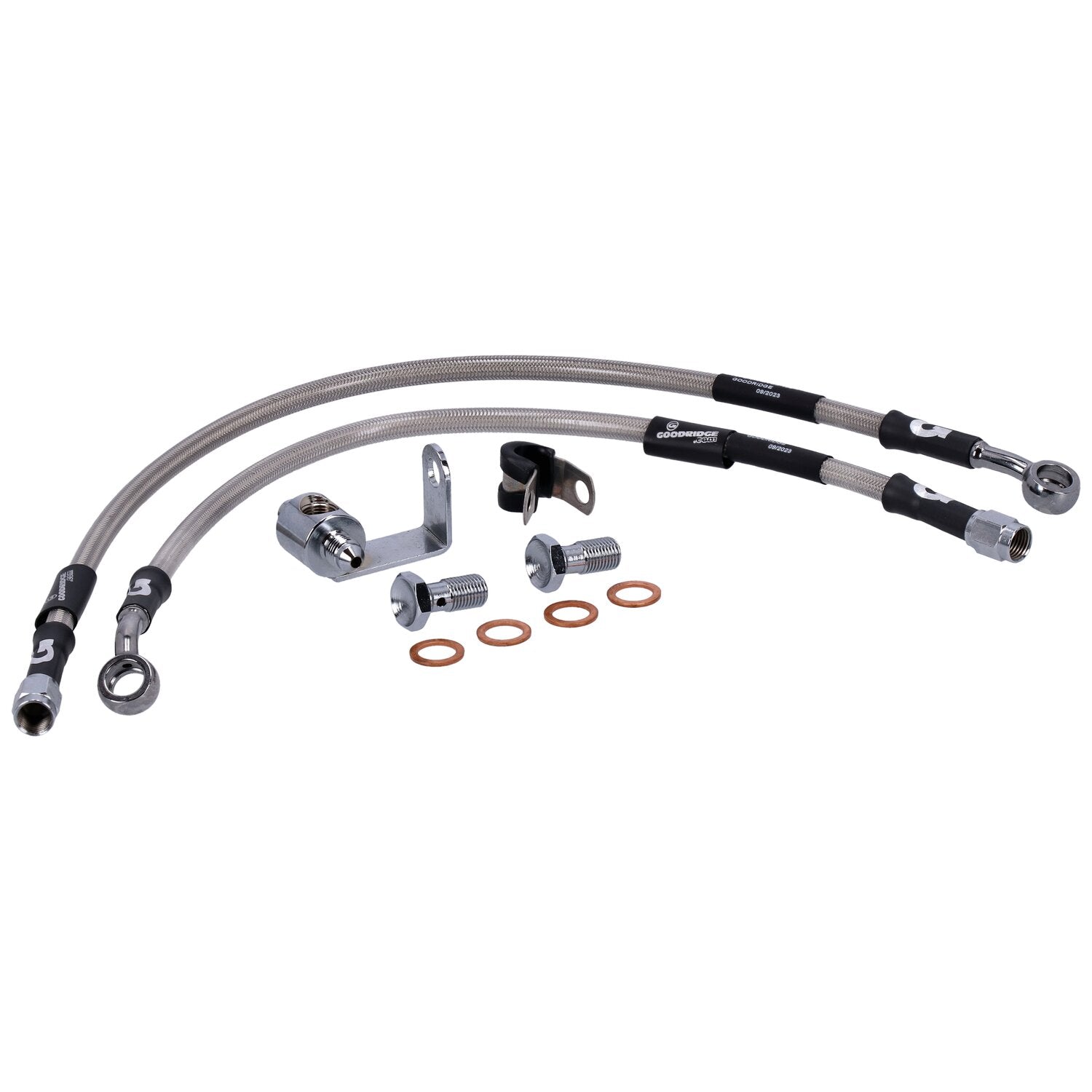 MCS by Goodridge brake line rear stainless clear coated