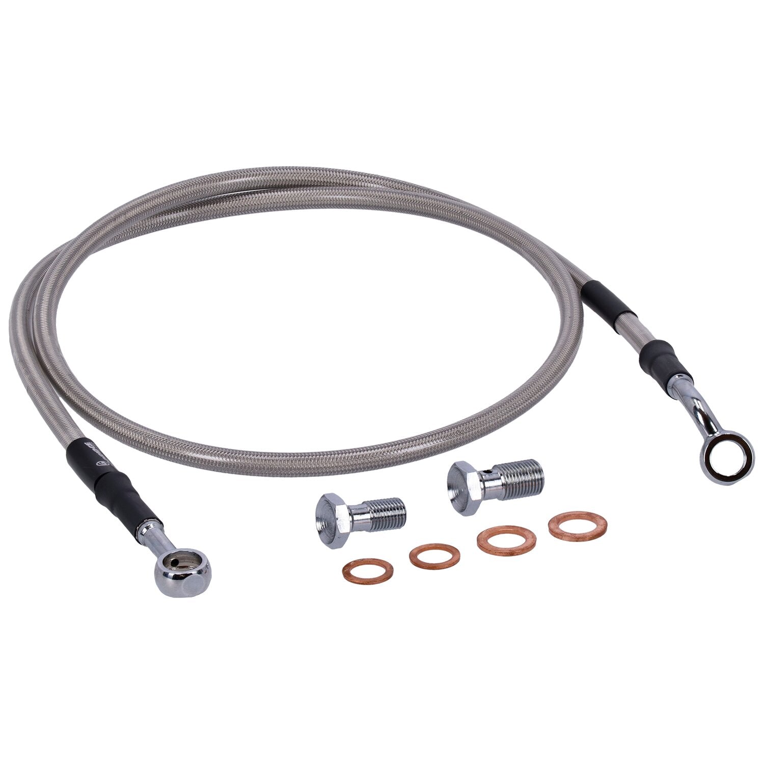 MCS by Goodridge brake line front stainless clear coated
