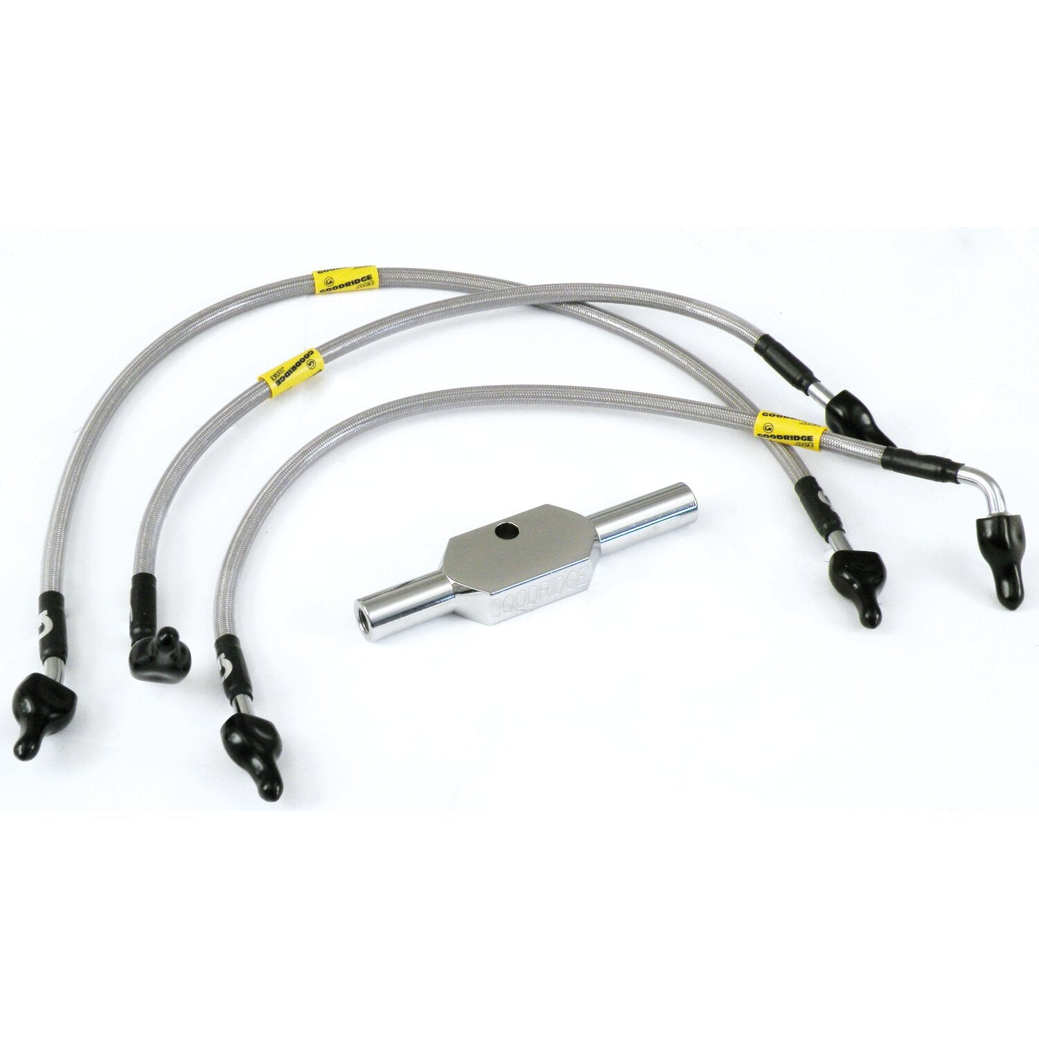 MCS by Goodridge brake line front stainless clear coated