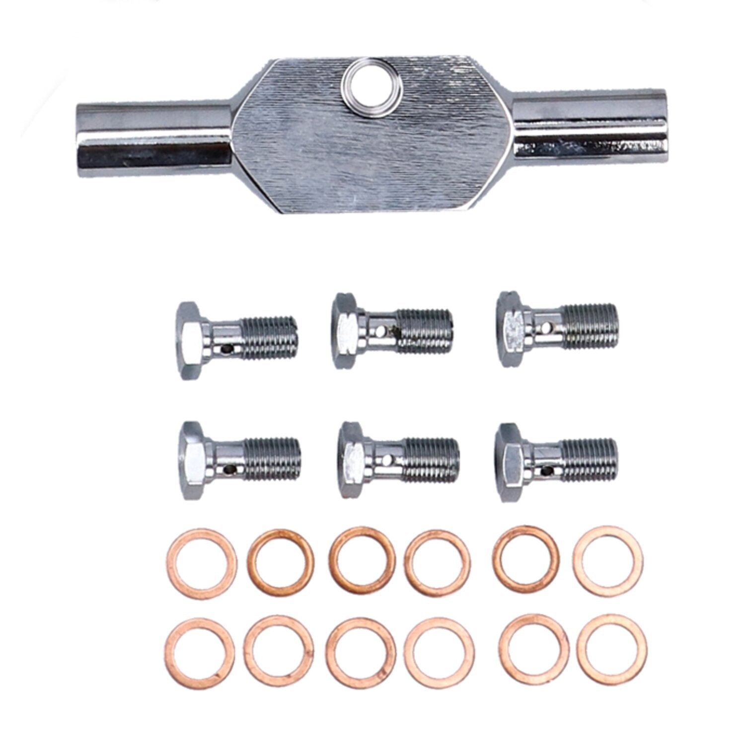 MCS by Goodridge brake line front stainless clear coated