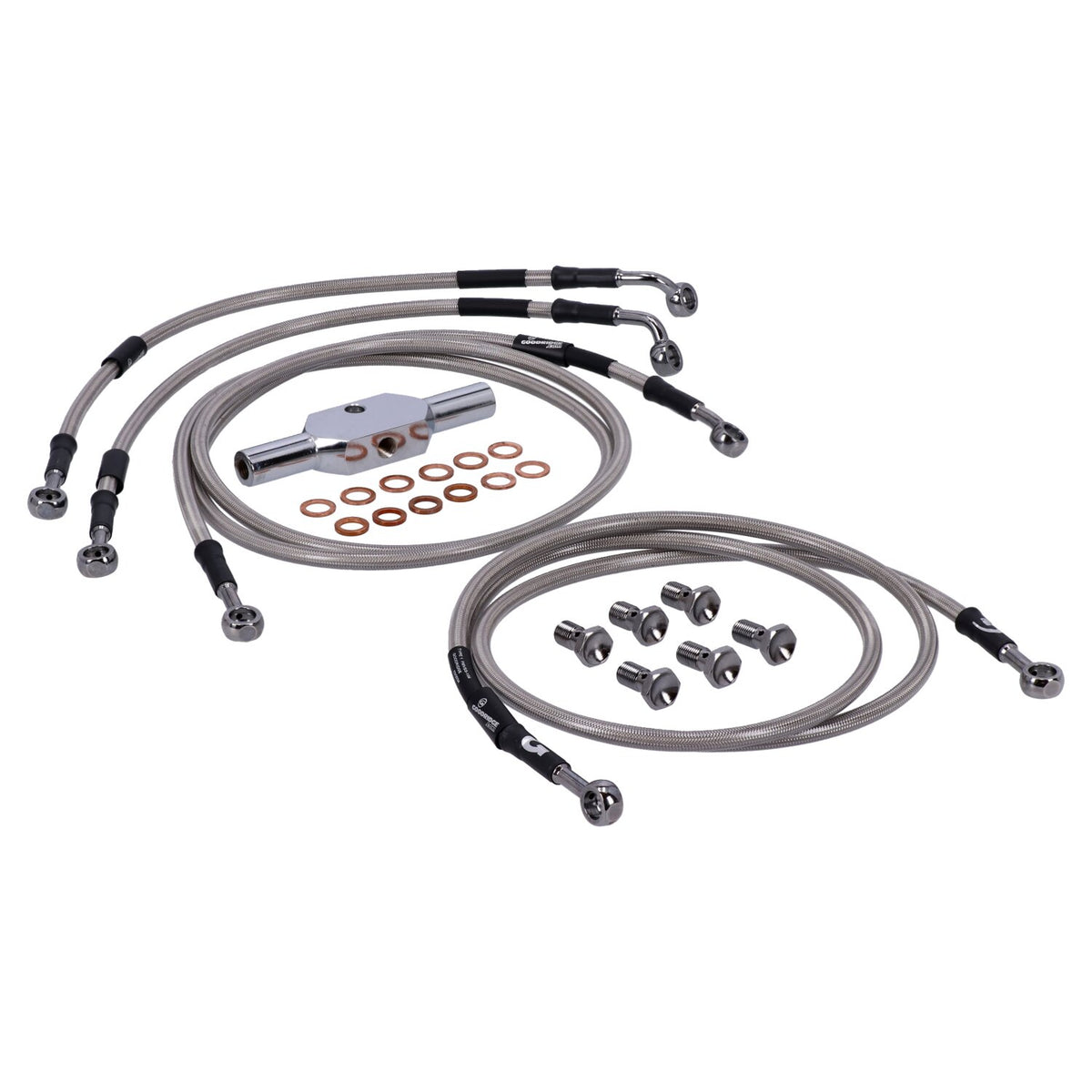 MCS by Goodridge brake line front stainless clear coated
