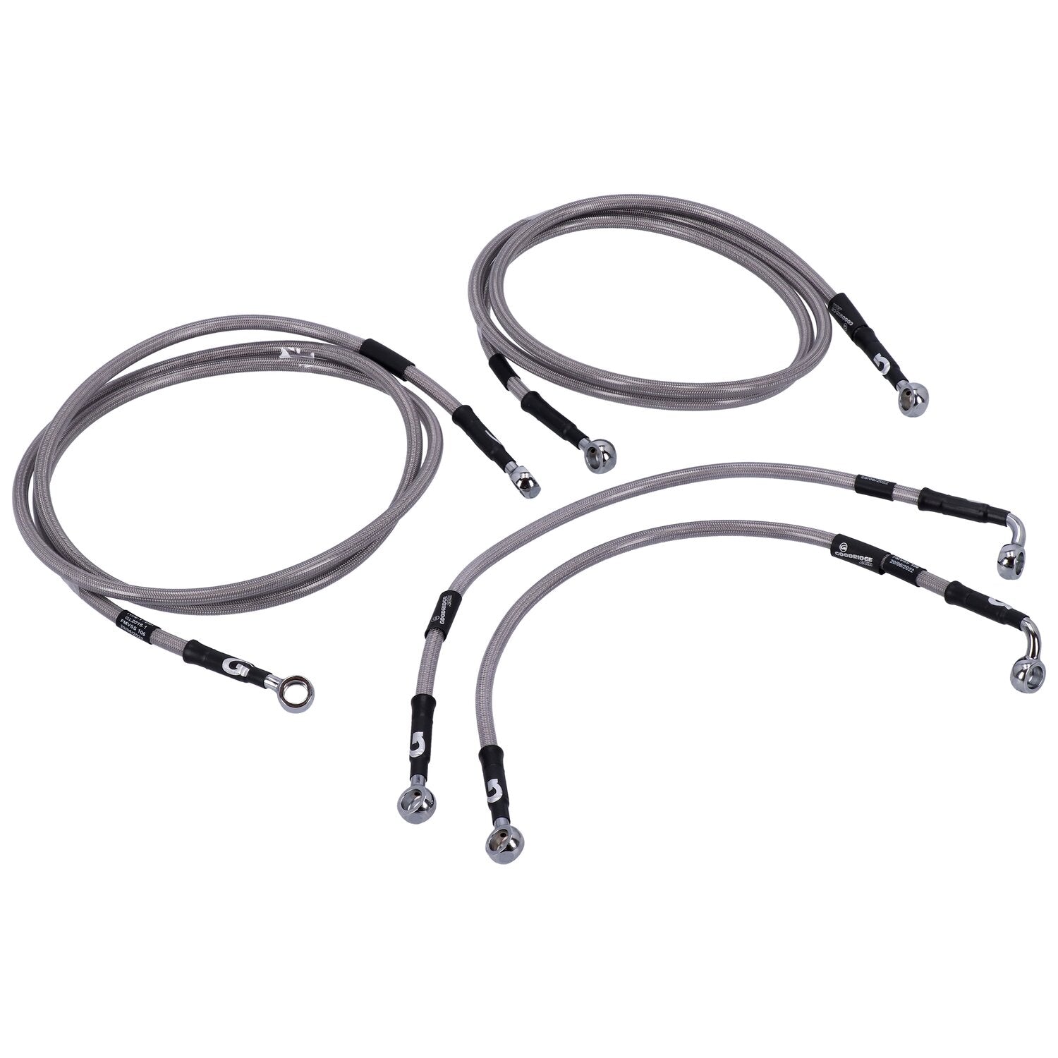 MCS by Goodridge brake line front stainless clear coated