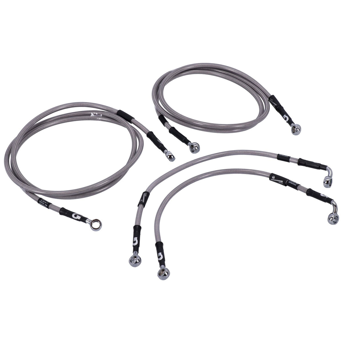 MCS by Goodridge brake line front stainless clear coated