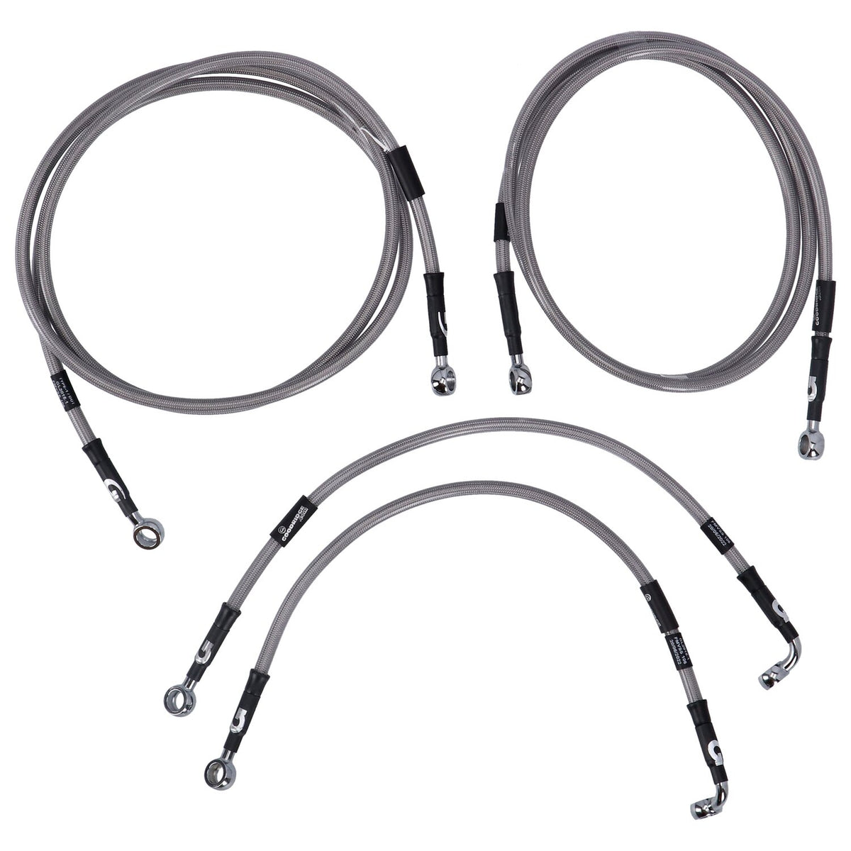 MCS by Goodridge brake line front stainless clear coated