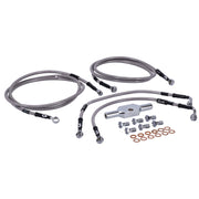 MCS by Goodridge brake line front stainless clear coated
