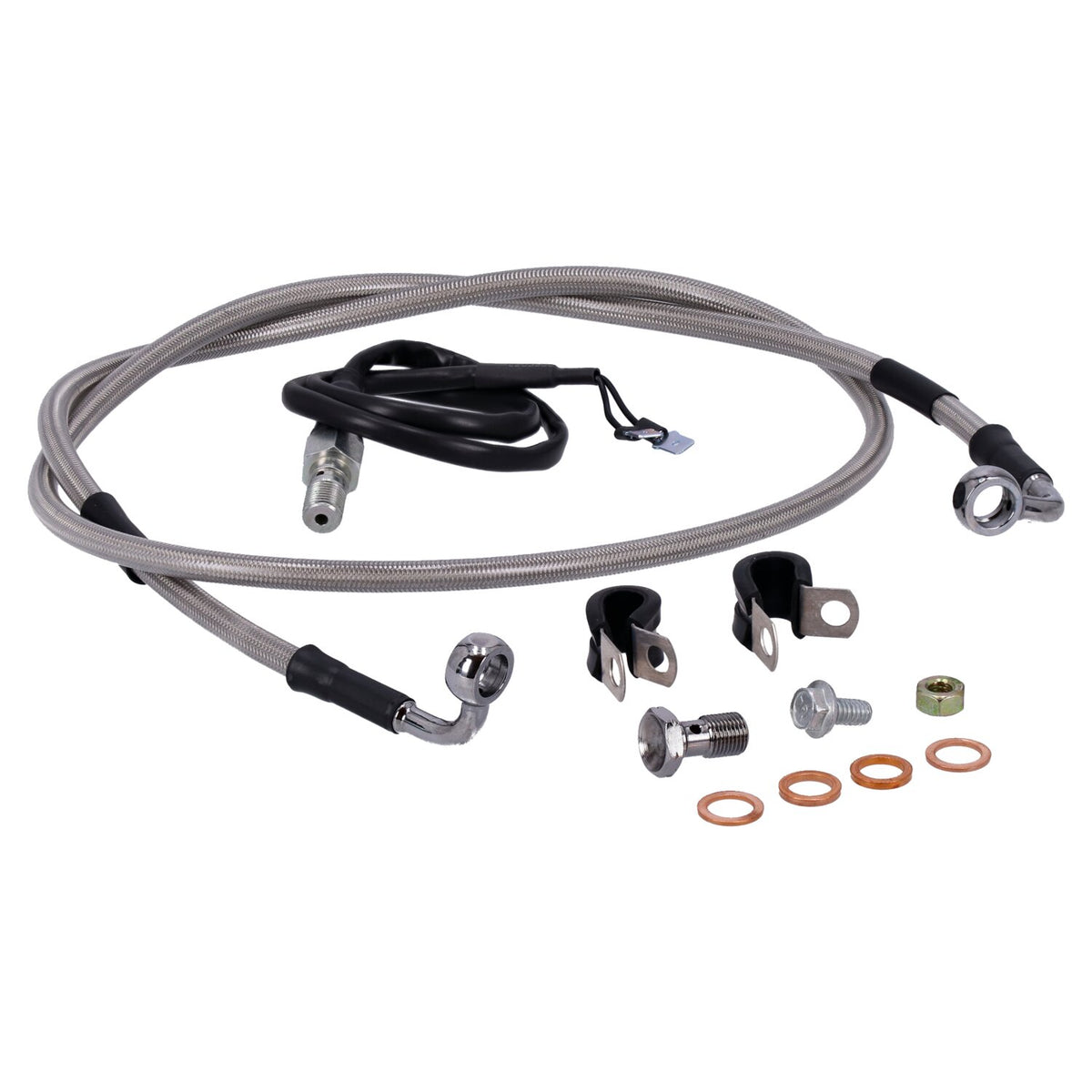 MCS by Goodridge brake line rear stainless clear coated