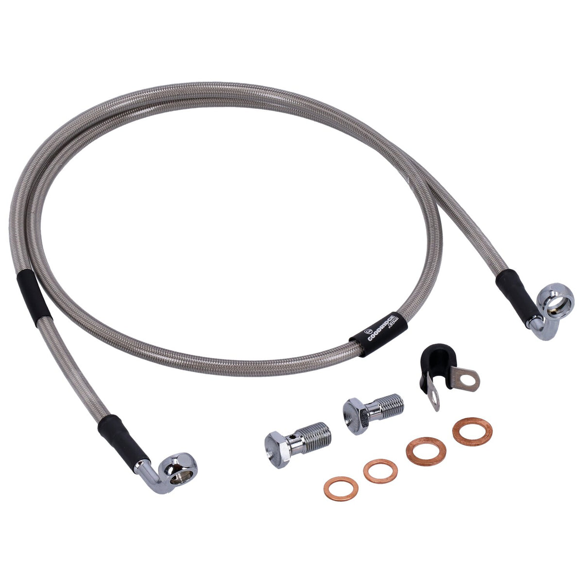 MCS by Goodridge brake line front stainless clear coated