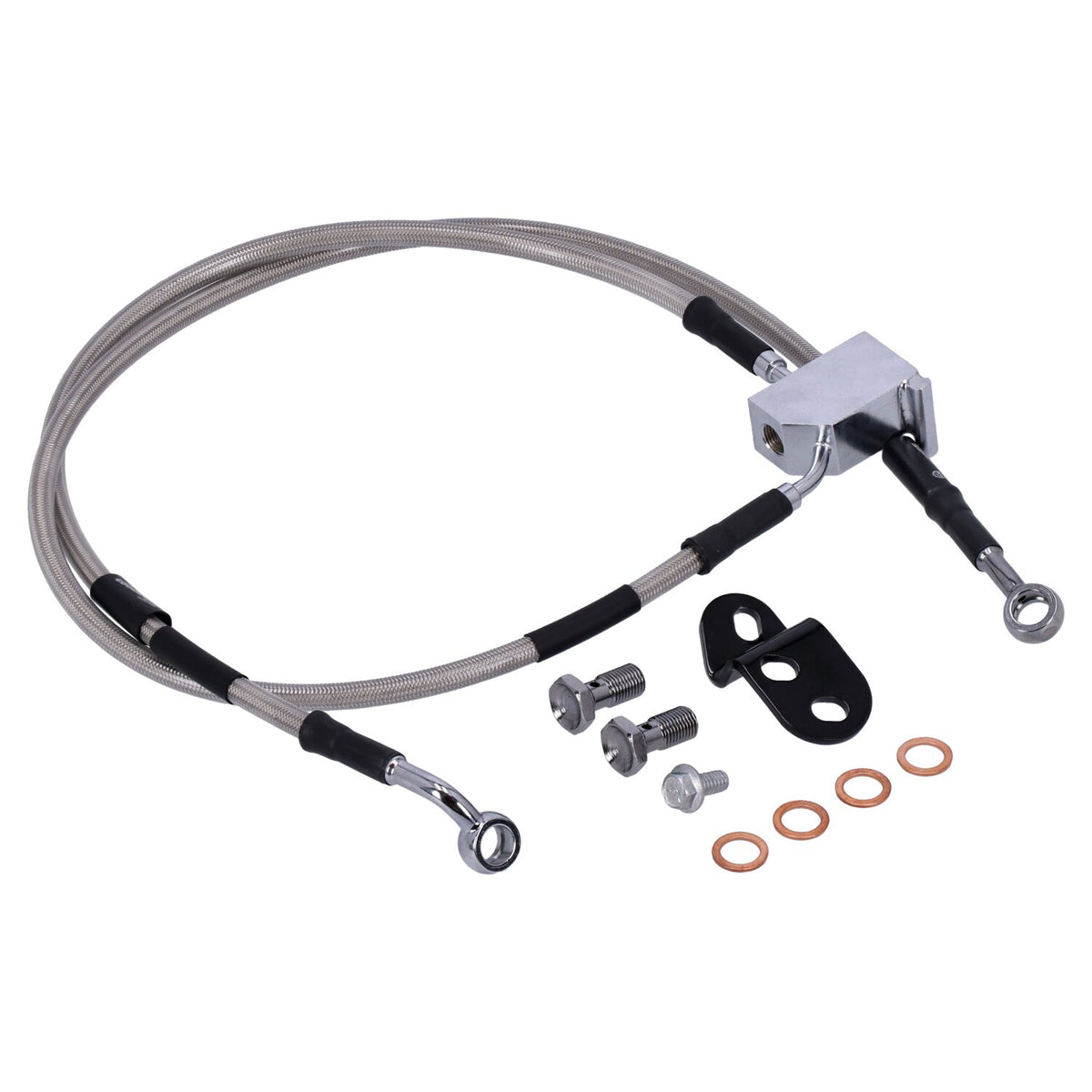 MCS by Goodridge brake line rear stainless clear coated