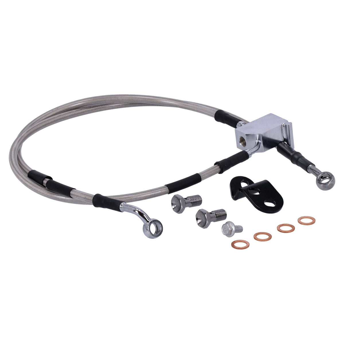 MCS by Goodridge brake line rear stainless clear coated