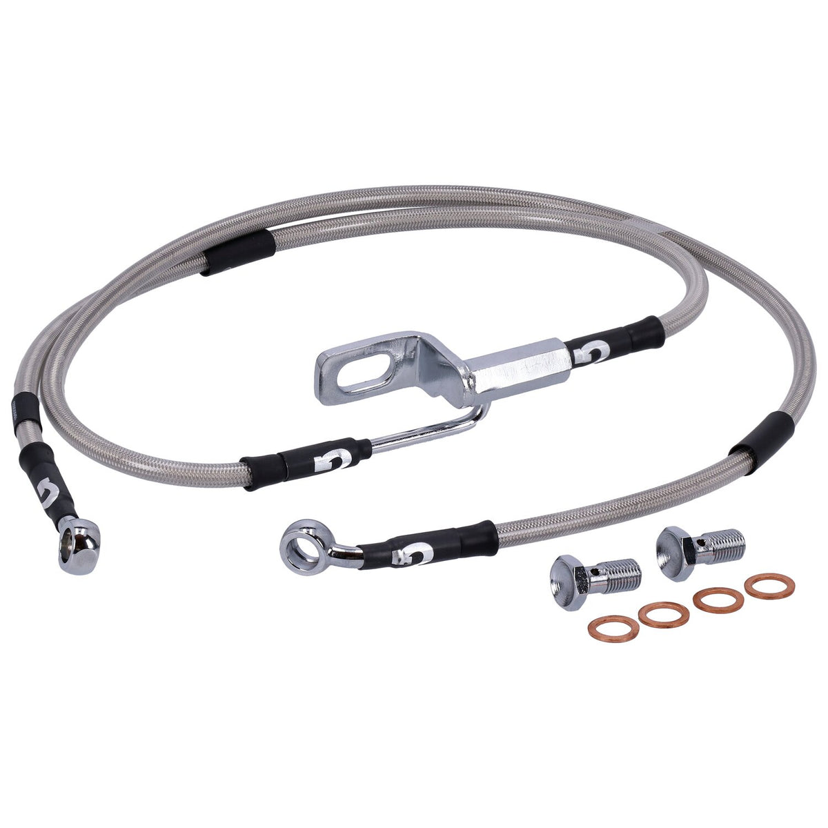 MCS by Goodridge brake line rear stainless clear coated