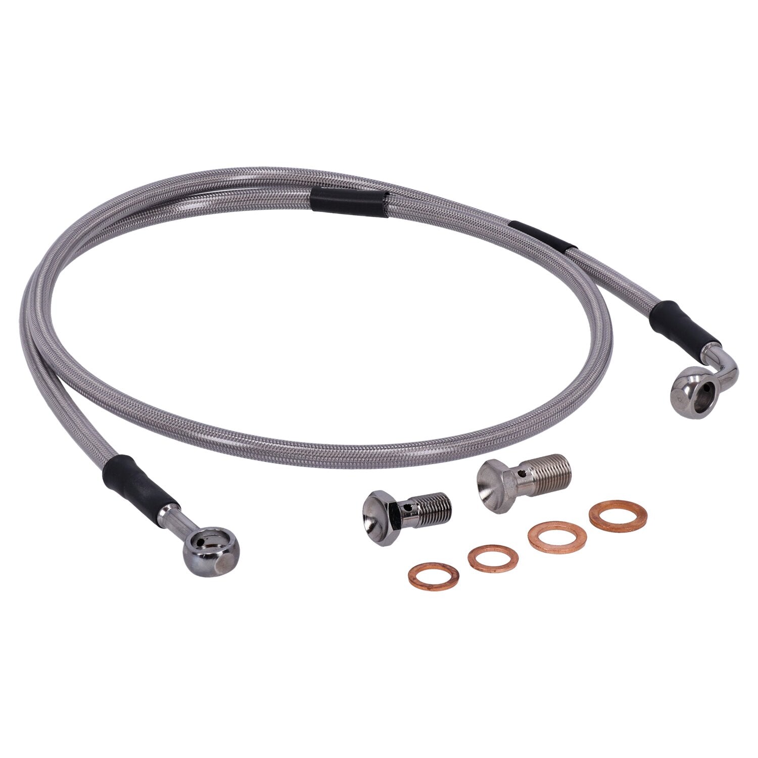 MCS by Goodridge brake line front stainless clear coated