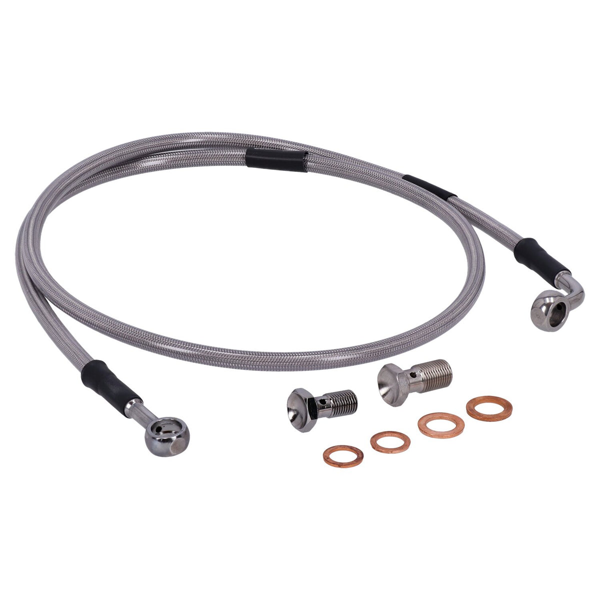 MCS by Goodridge brake line front stainless clear coated