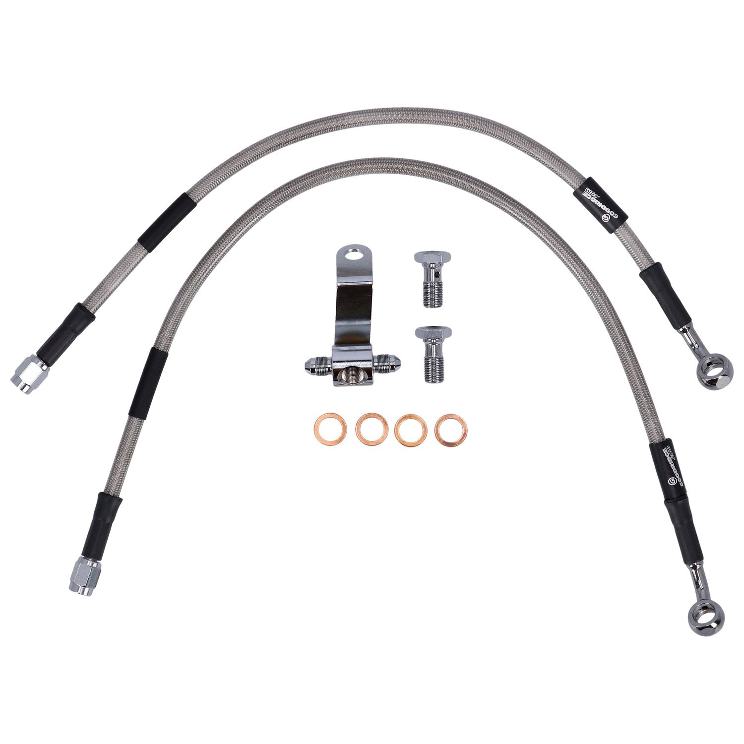 MCS by Goodridge brake line rear stainless clear coated