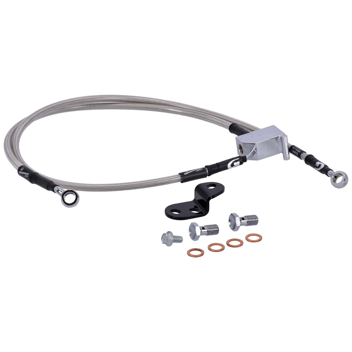 MCS by Goodridge brake line rear stainless clear coated