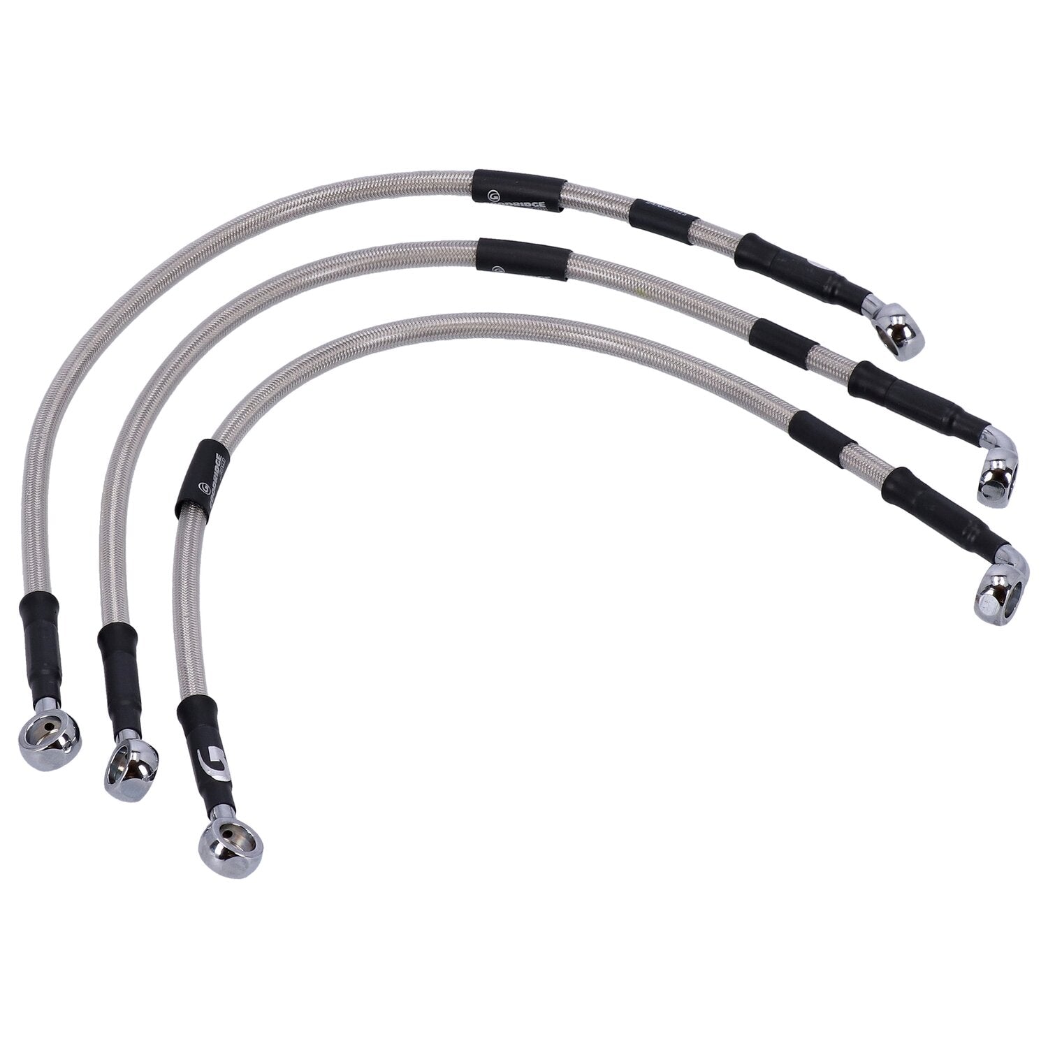 MCS by Goodridge brake line front stainless clear coated