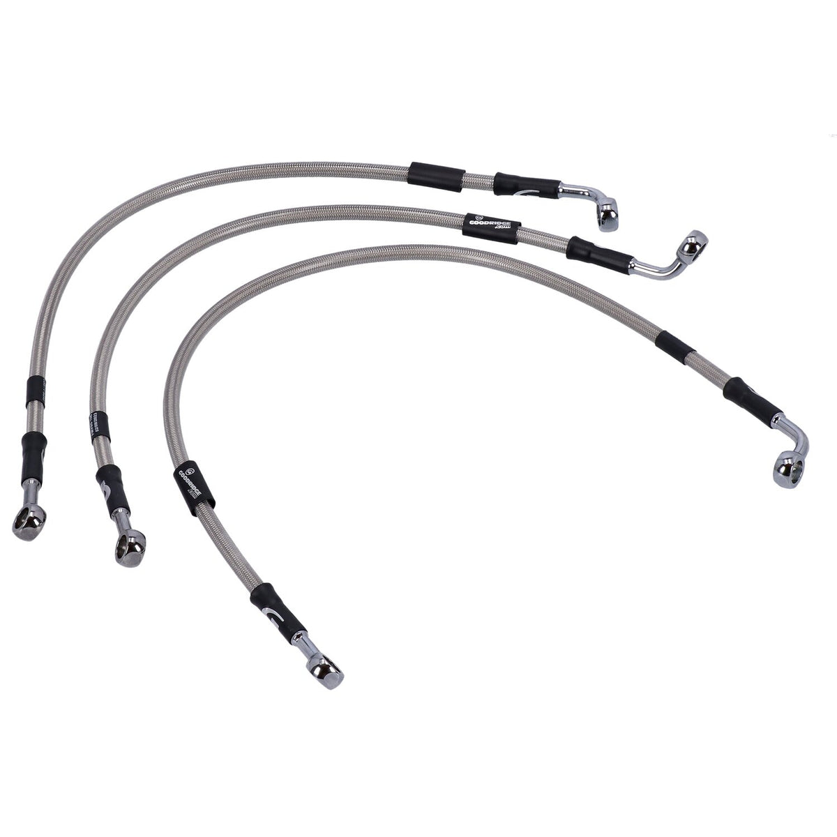 MCS by Goodridge brake line front stainless clear coated