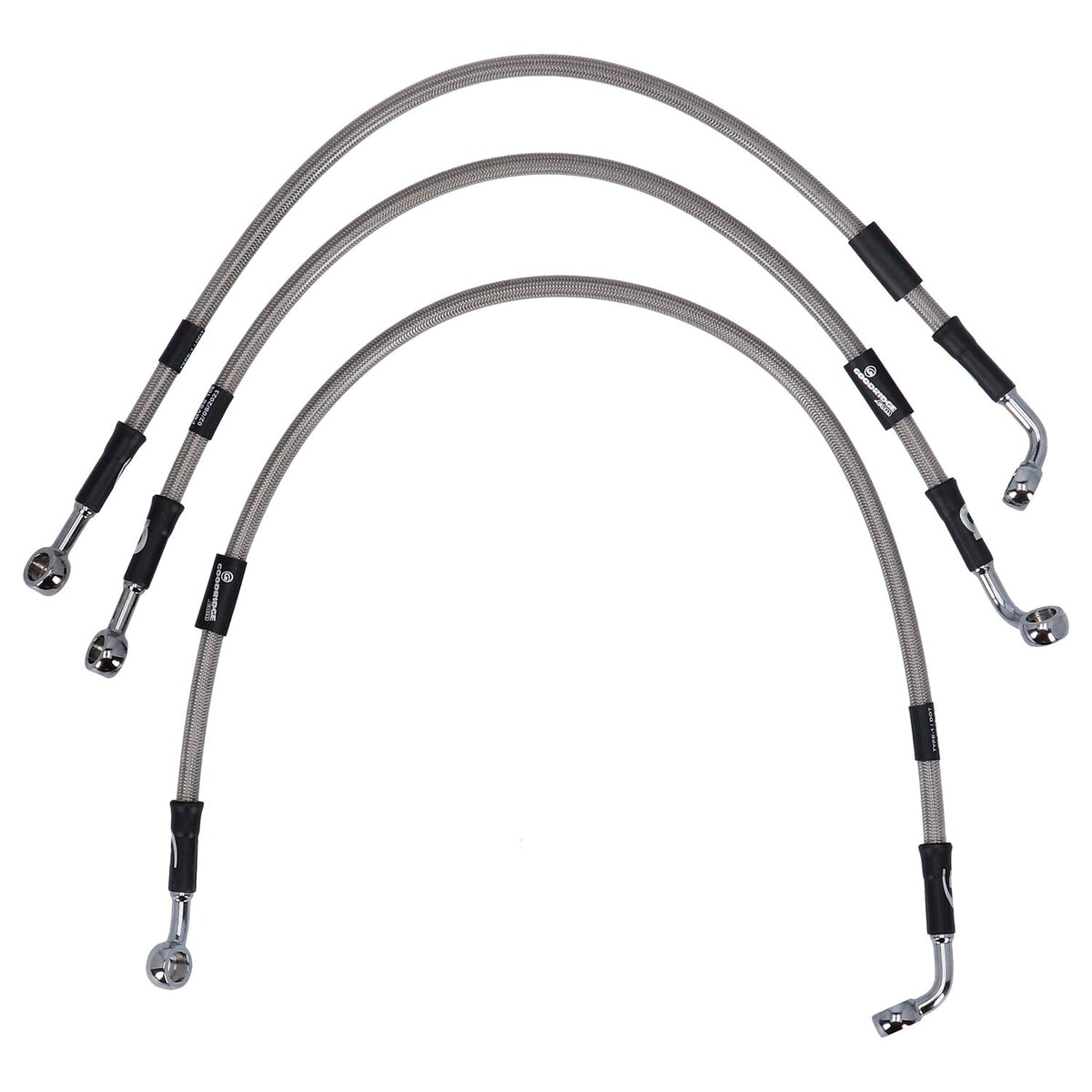 MCS by Goodridge brake line front stainless clear coated