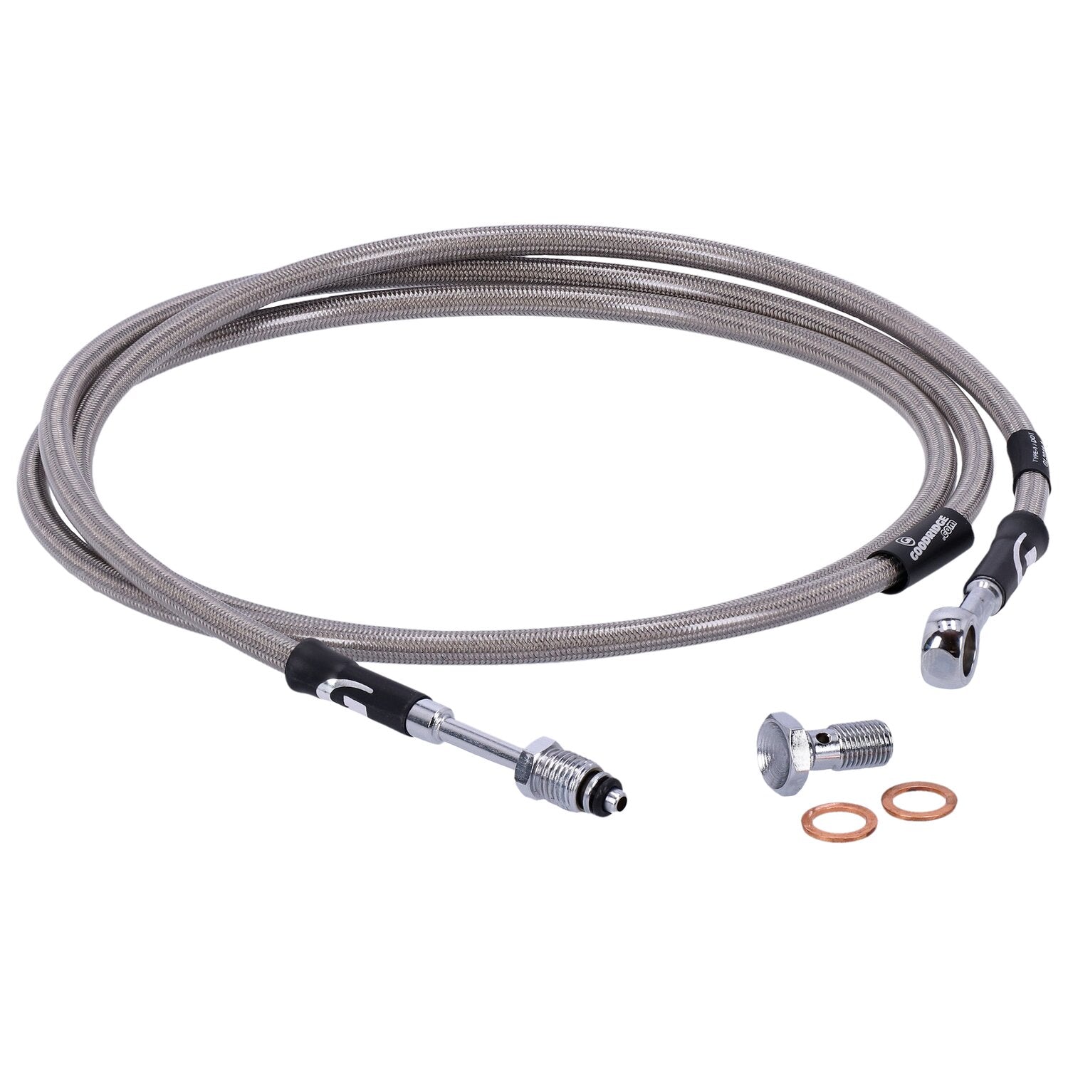 Goodridge hydraulic clutch line kit 68" clear coated