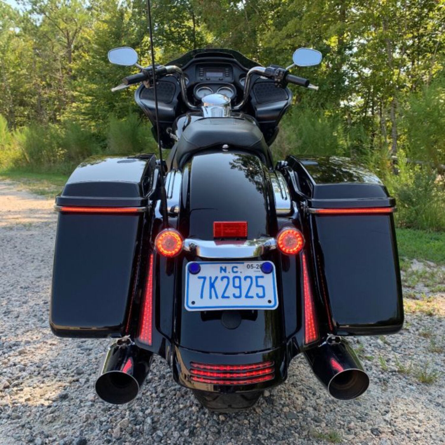 Custom Dynamics Fascia LED rear panels for Touring - Black